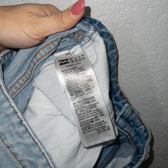 Billabong Blue Indigo Rinse I Got It High Rise Straight Jeans Size 26 - Picture 10 of 11